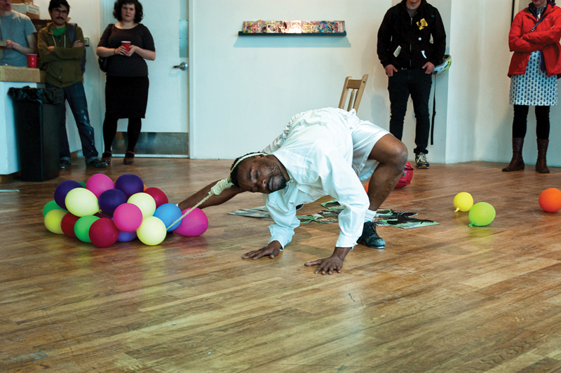 Keyon Gaskin performing at the closing event of Place. Photo by Ross Blanchard