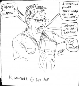 Portrait of Kevin Sampsell, by Mykle Hansen